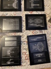 6 seltene Star Trek Raumschiff Drucke von Moulded Acrylic Products, Prints 2010