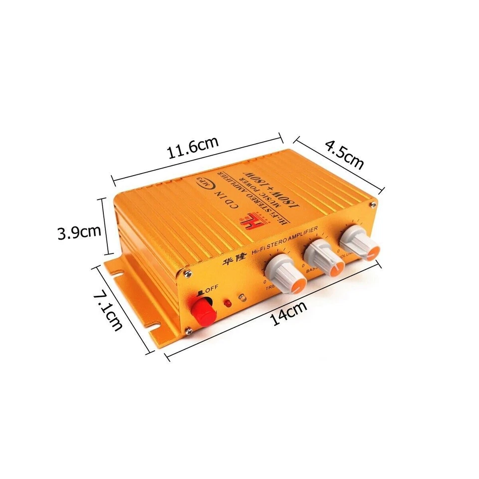 12V Auto HIFI Stereo Audio Endstufe AUX MP3 Player Leistungsstarker Verstärker - Bild 3 von 4
