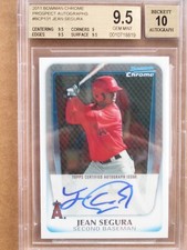 2011 Bowman Chrome-- Jean Segura Rookie RC Auto BGS 9.5 GEM MINT