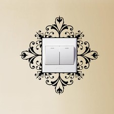 Light Switch  Wall Art Decal Sticker Scroll Damask Pretty Gift House Home