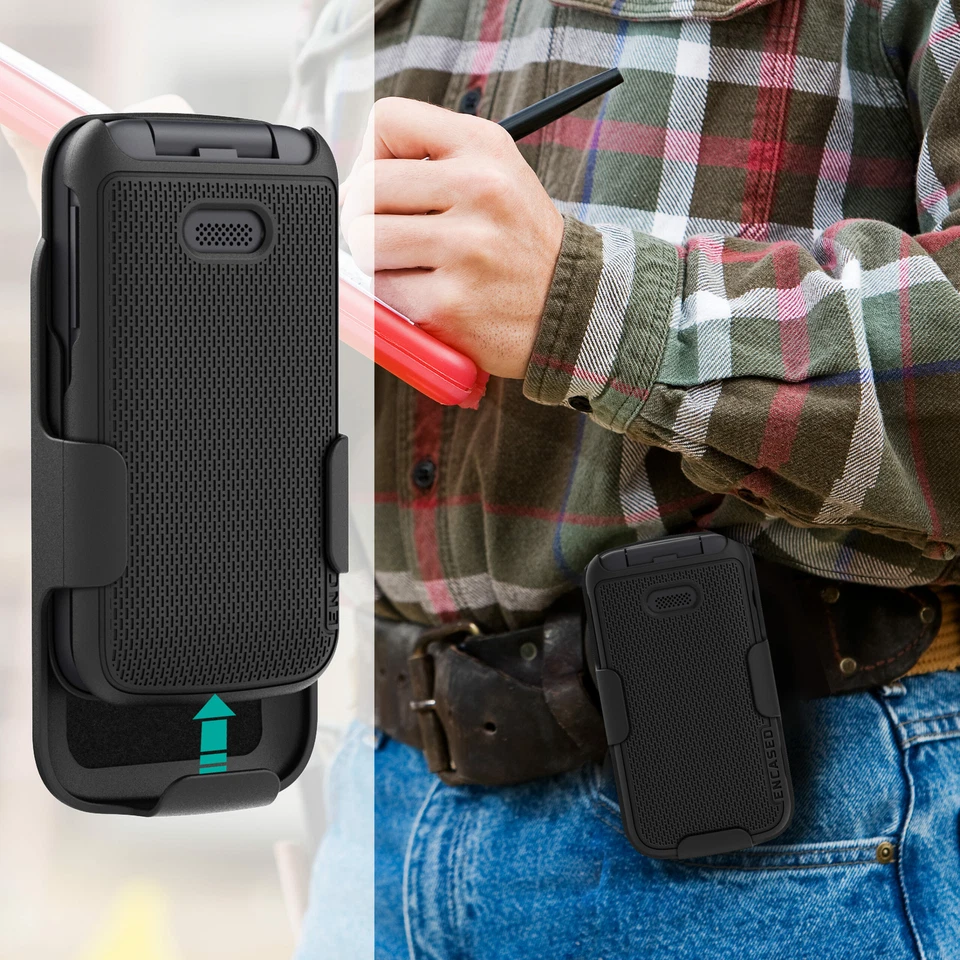 SmartFlip/Alcatel Go Flip 3 Belt Clip Case with Holster 4052R/4052C/4052W - Image 4 of 4