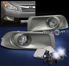 FOR 2010-2012 SUBARU OUTBACK BUMPER DRIVING FOG LIGHT CHROME W/8000K HID+HARNESS