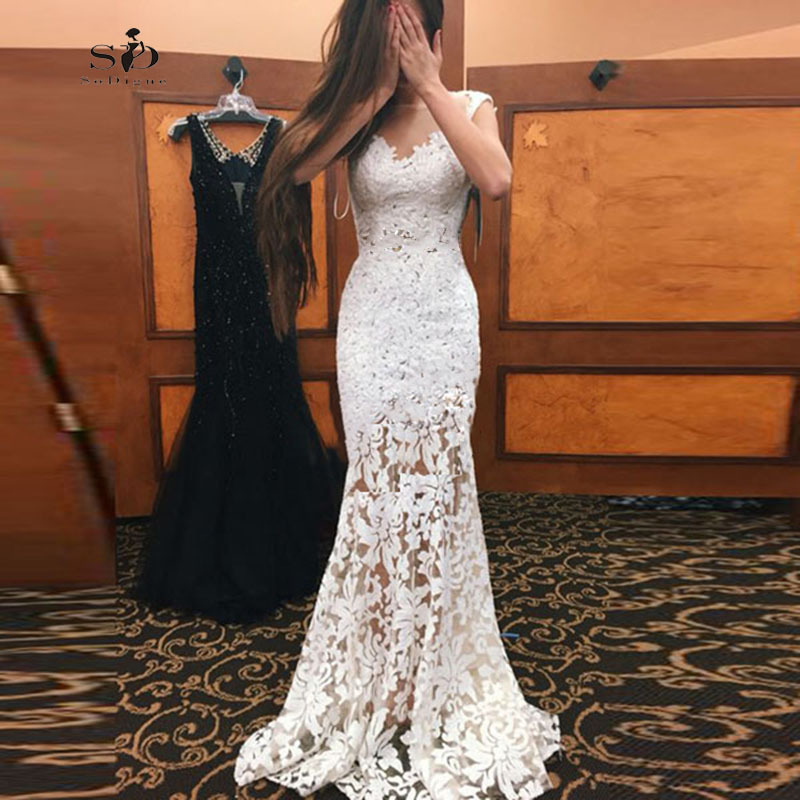 Mermaid Wedding Dresses 2019 White Lace Mermaid Girls Bridal Gowns