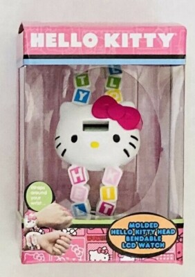 NIB Sanrio Hello Kitty Kid's HKKD5034 Molded Bendable LCD Watch