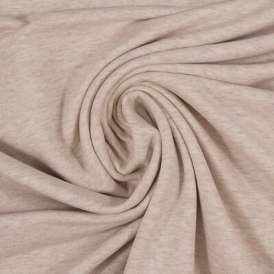 0,5 m Eike melange, natur (001010), Sweat gerauht (16,90 EUR/m)