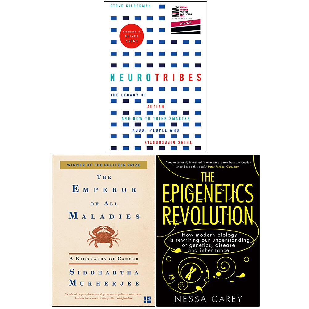 NeuroTribes, Emperor of All Maladies, Epigenetics Revolution 3 Books Collection