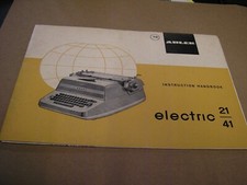 ADLER ELECTRIC 21, 41 TYPEWRITER INSTRUCTION HANDBOOK,  SEE PICTURES thumbnail