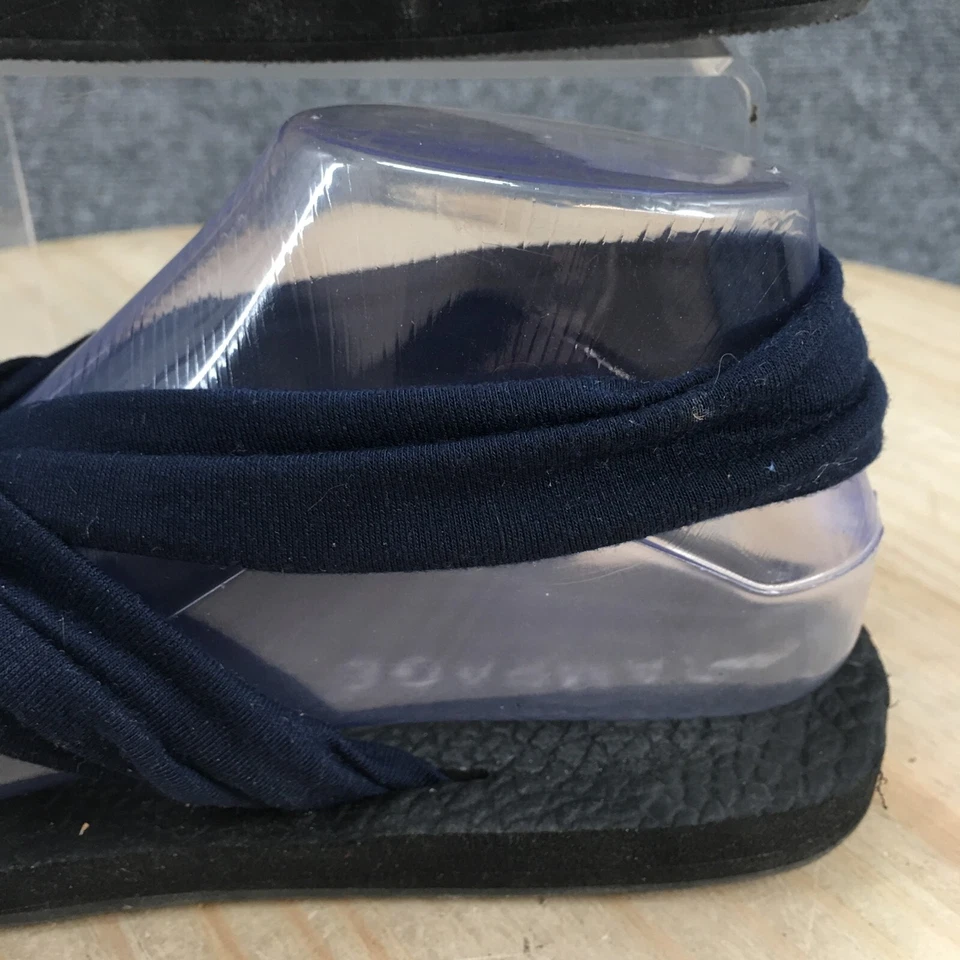 Sandalias Rampage para mujer 6 M Rio informales chanclas de tela azul planas Foto 3 de 4