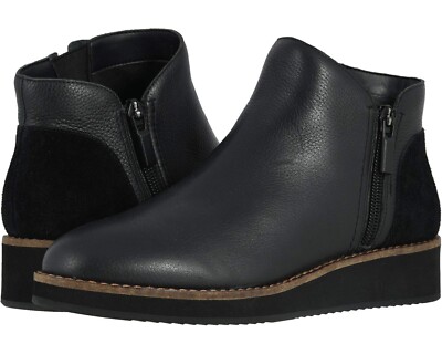 SoftWalk Z21110 Women's Black Leather Wesley Ankle Bootie Size 7.5W