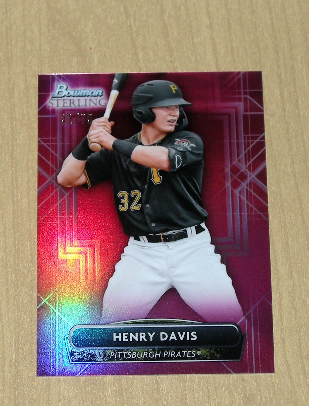 2022 Bowman Sterling PINK Refractor Henry Davis prospect card 32/75
