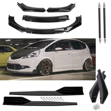 Front Bumper Lip Spoiler Splitter Side Skirt For Honda Fit Rear Lip Body Kit