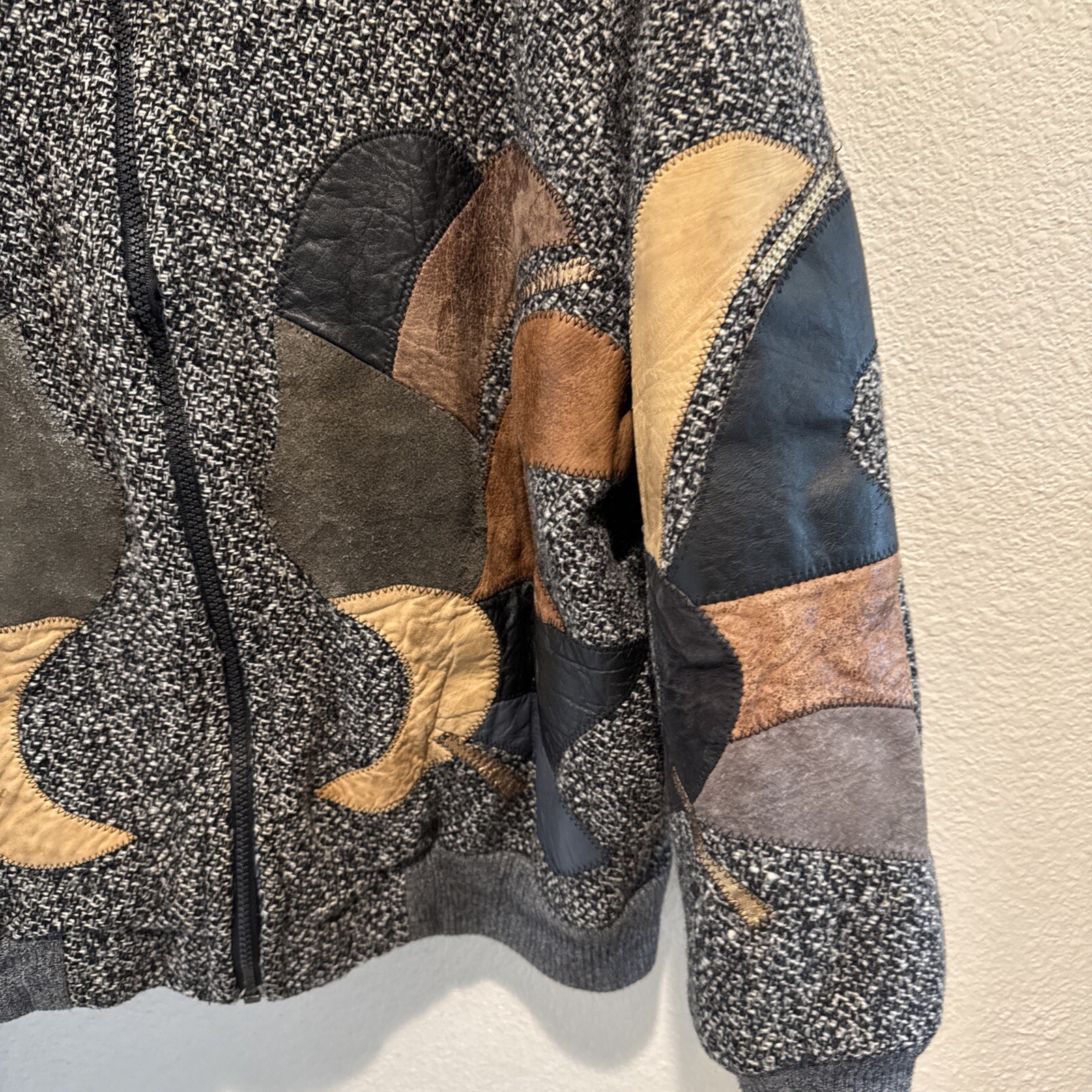 Custom made handmade patchwork Sweater jacket Men… - image 2