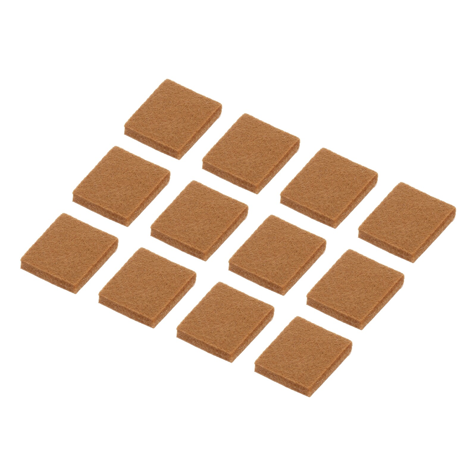 24pcs Square Felt Furniture Pads, 1x1 Inch for Furniture Hard Floor, Brown