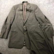 Hugo Boss Suit Jacket 2 Piece US 42 L Drop 6 36x32 USA VTG Wool Blend *