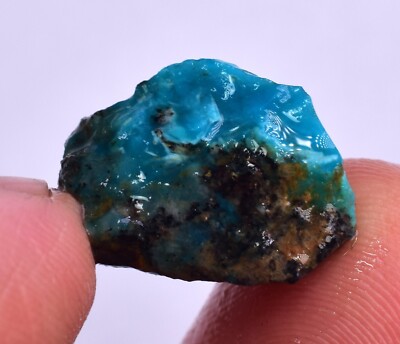 13carats GEM SILICA CHRYSOCOLLA CHALCEDONY PERU HIGH YIELD NEW FIND ROUGH SB168