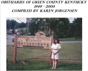 Obituaries of Green County Kentucky; 3000+ pages, over 12,000 obituaries