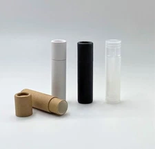 200 pack - Cardboard Push-UP Lip Balm Tubes 6 g / .2 oz - Skinny Style