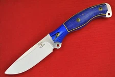 Busse Custom Mean Street Ergo .16" Satin INFI Blue/Black G10 G-rexed Blue Maple 