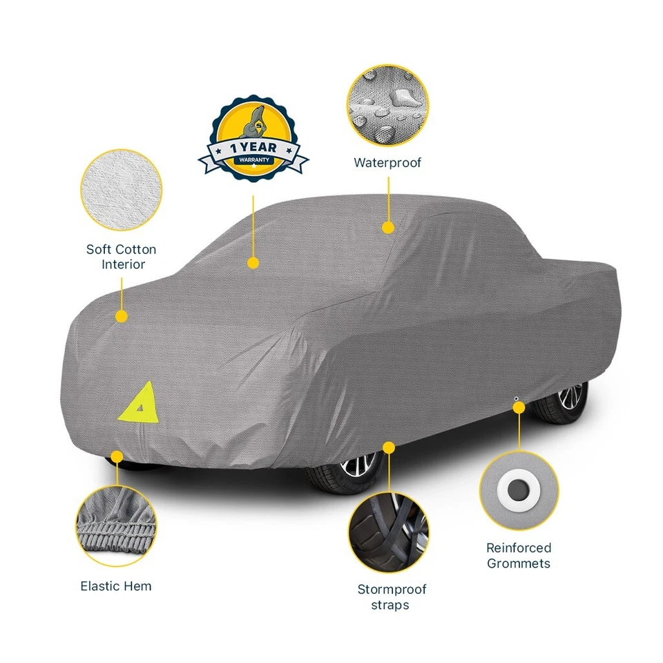 Seal Skin Waterproof Truck Cover, PEVA with Cotton Layer, Outdoor UV Protection Foto 2 de 4