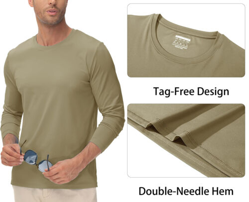 UPF 50+ Men's Sun Protection T-Shirts Long Sleeve Running Fishing Shirts Shirts - Picture 63 of 84