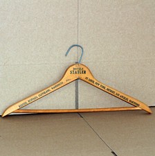 STATLER HOTEL WOODEN HANGER Boston Cleveland Detroit St Louis NY 18" Wide