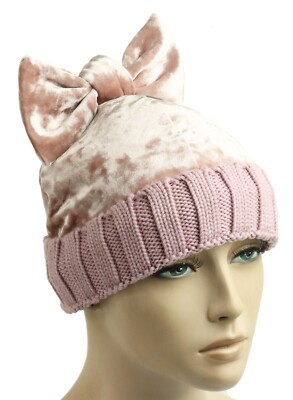 New Federica Moretti Wool Blend / Velvet With Bow Caps  display picture 1