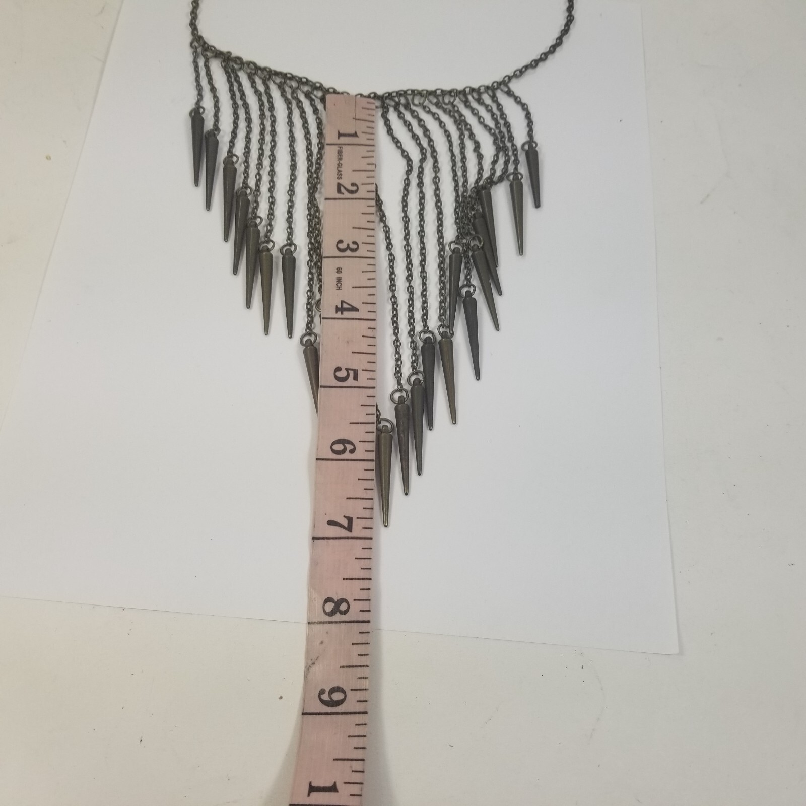 Pointed Cone Statement Necklace Dangle Egyptian R… - image 5