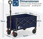 Zusammenklappbarer Bollerwagen für Garten Bollerwagen Faltbar 100KG Belastbar
