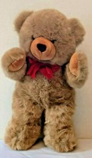 JC PENNEY COLLECTION STUFFED PLUSH LARGE 24 BROWN TEDDY BEAR XMAS 1994 VINTAGE