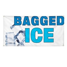 Vinyl Banner Multiple Sizes Bagged Ice Outdoor Advertising Printing Outdoor