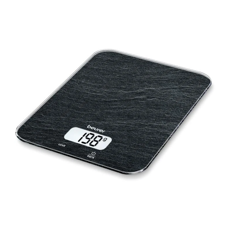 Beurer KS19 Sequence Kitchen Scale, Black With White Stripes