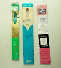 VINTAGE BUILD A LOT VARIOUS SIZE ZIPPERS TALON CLARK'S STAR J&P COATS