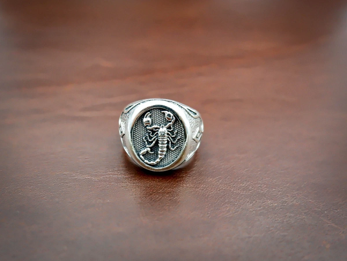 Mens silver shop scorpion ring