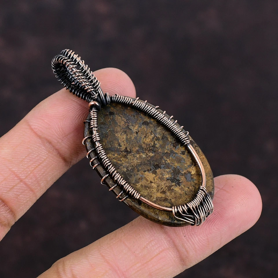 Regalo Para Ella Cobre Bronzita Joyería Alambre Envuelto Árbol de la Vida Colgante 2.36" Foto 4 de 4