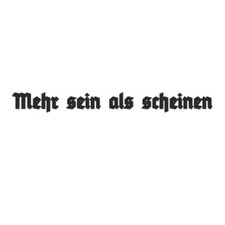 Mehr sein als scheinen Spruch Preußen Schlieffen Wahlspruch 20x2cm #A5408