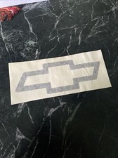 Chevrolet Chevy Vtg 80s 90s Rare Logo Bow Tie Decal Sticker Black Outline 8