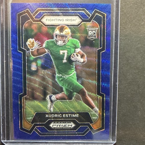 2024 Prizm Draft Picks Audric Estime Blue Wave Prizm 20/249