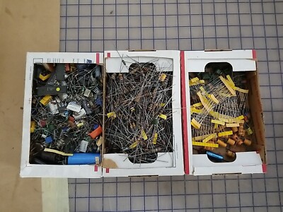 Lot of 3boxes. Vintage Carbon Comp Resistors. Miscellaneous 