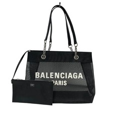 BALENCIAGA Beauty Free 741602 Black Mesh Leather from Japan #3208