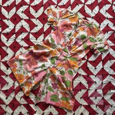 Vintage 1970s Floral Romper Women s As Is Worn Flaws Hippie Groovy Playsuit