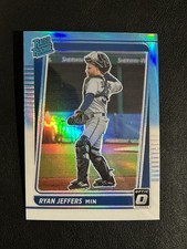 2021 Donruss Optic - Rated Rookie Ryan Jeffers #93 Carolina Blue & White Prizm