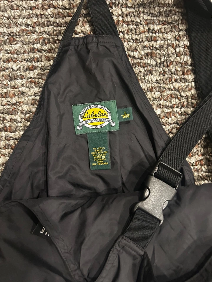 Cabela's Mens Outdoor Gear Waterproof Overalls Jumpsuit Sz L Fishing - Image 3 of 4