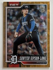 2026 Topps Series 1 Sawyer Gipson-Long Gold Foil #108 Detroit Tigers 08/50 SP NM