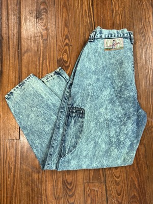 VTG 80s Acid Wash Denim Jeans Renzo Facchetti Italy Italian Designer Size 30
