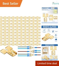100 Pcs Brass Double Spade Connectors Quick Disconnect Terminals Automotive