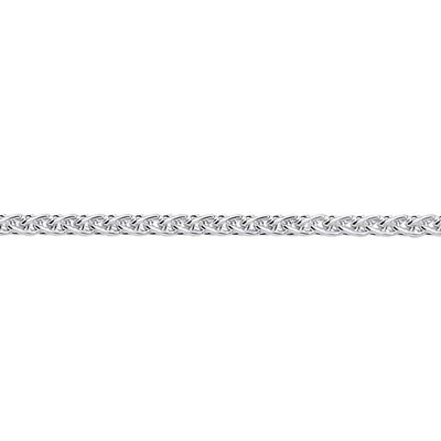 Silver Jewelco London Snake-like Spiga Link Pendant Chain Necklace 2mm