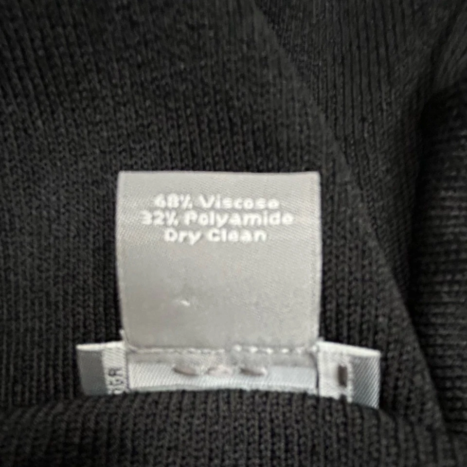 Suéter Ann Taylor Para Mujer Negro Cuello en V Mezcla Viscosa Sedosa Mangas Largas Talla XL Foto 4 de 4