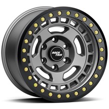 17" RockTrix RT115BL Beadlock Wheel 6x5.5 6x139.7, 17x9 -12mm, 93.1 Hub Gunmetal