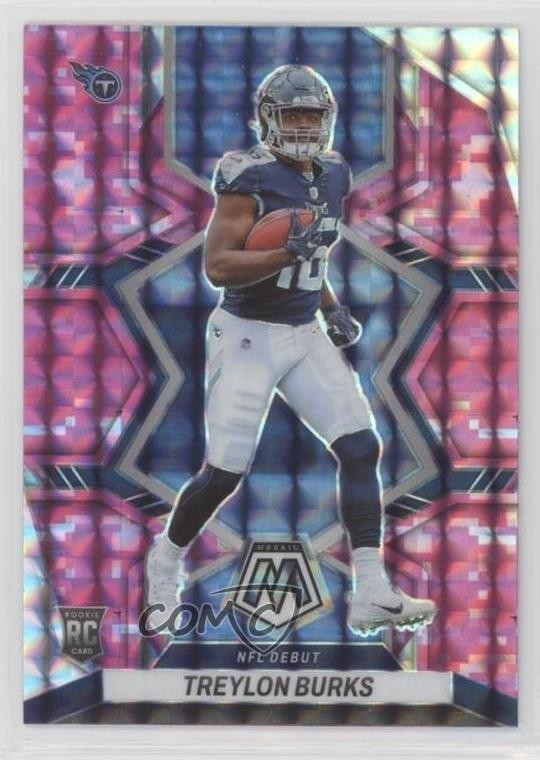 2022 Panini Mosaic NFL Debut Pink Camo Prizm Treylon Burks #279 Rookie RC