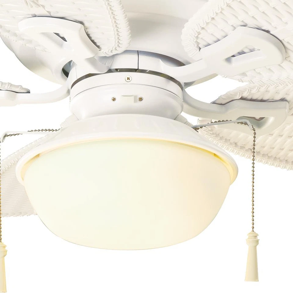 Hampton Bay Palm Beach III 48 in. LED Indoor/Outdoor Matte White Ceiling Fan - Image 2 of 2